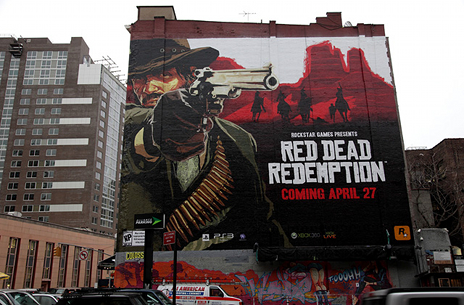 Artwork z Red Dead Redemption u zbiegu Canal i Greene na Manhattanie