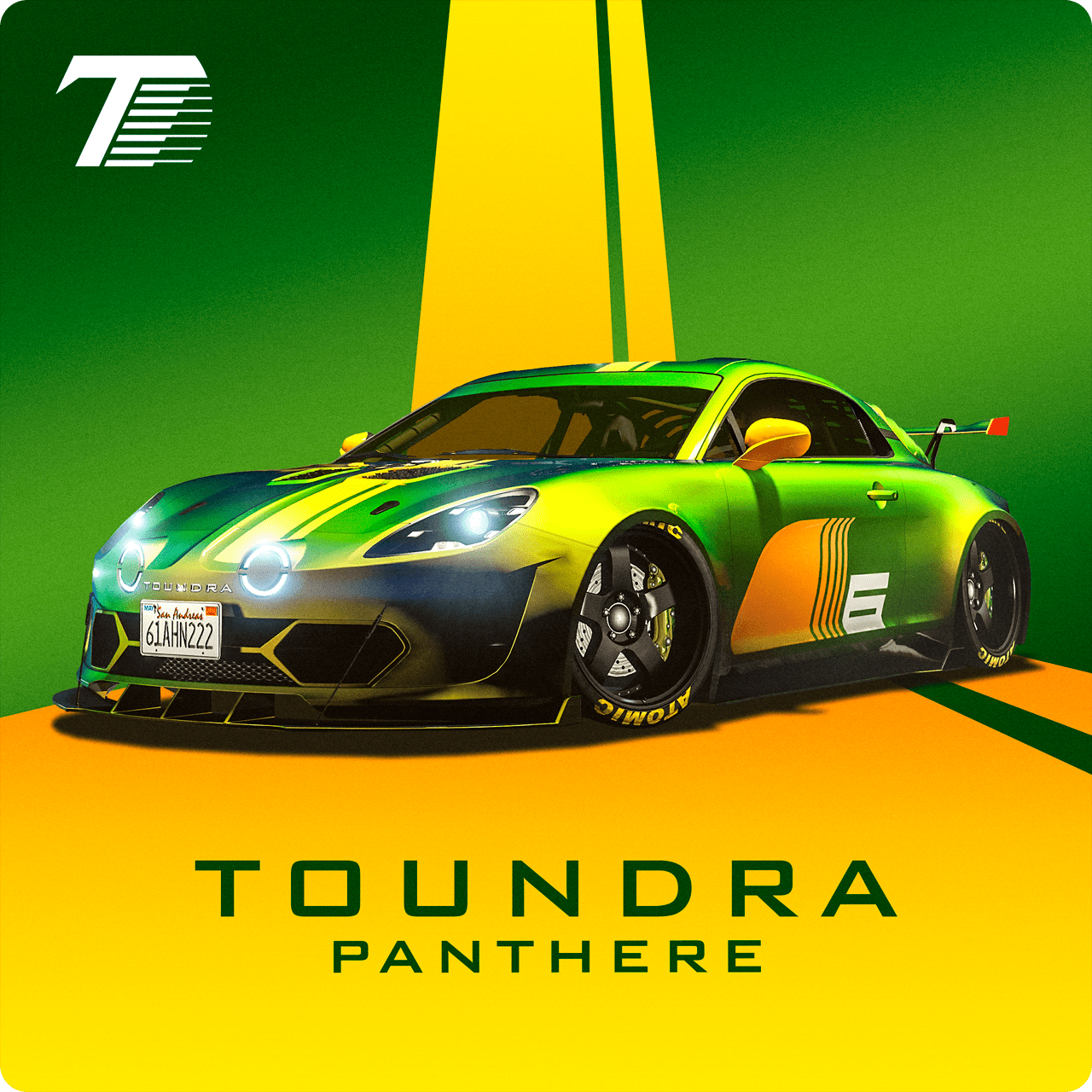 Image of Green Toundra Panthere Sports Car