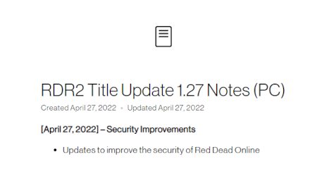 RDR 2 - aktualizacja 1.27