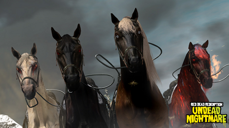 Undead Nightmare - Cztery konie apokalipsy: Śmierć, Głód, Zaraza i Wojna.